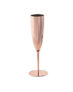 Rose Gold Metallic Plastic Champagne Flutes