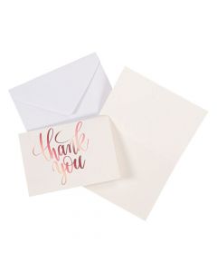 Rose Gold Thank You Cards