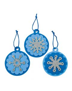 Round Snowflake Christmas Ornament Craft Kit