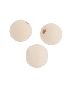 Round Unfinished Wood Bead Assortment - 15mm - 20mm