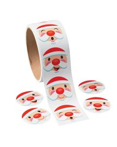Santa Face Sticker Rolls