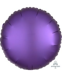 Satin Luxe Purple Royale Circle Foil Balloon