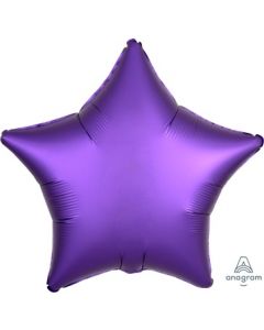 Satin Luxe Purple Royale Star Foil Balloon