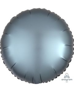 Satin Luxe Steel Blue Circle Foil Balloon