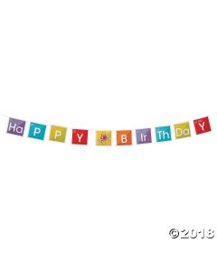 Science Party Birthday Paper Pennant Banner
