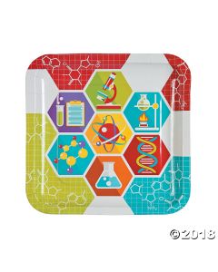 Science Party Paper Lunch Plates