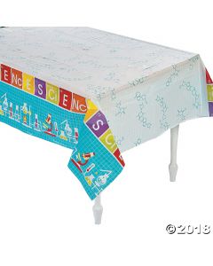 Science Party Plastic Tablecloth