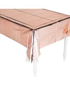Shiny Metallic Rose Gold Foil Tablecloth