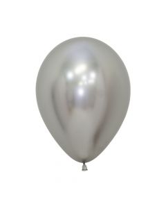 Silver Chrome Reflex Balloons 30cm