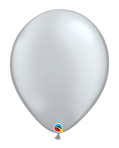 Silver 41cm Latex Balloon