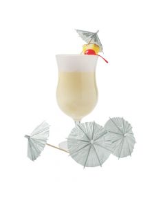 Silver Cocktail Parasols
