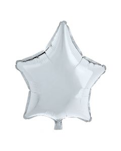 Silver Star-Shaped Mylar Balloons