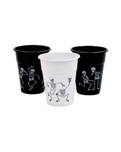Skeleton Print Plastic Cups