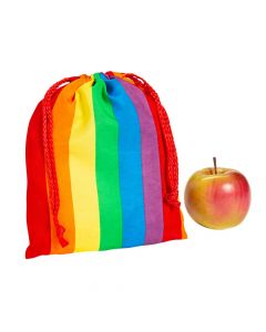 Small Rainbow Drawstring Bags