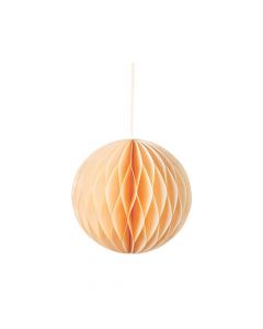 Small Reusable Cream Decadent Glitter Honeycomb Paper Ball Decoration
