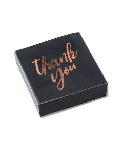 Small Rose Gold Foil Frosted Kraft Paper Favor Boxes