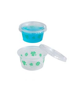Small St. Patrick’s Day Snack Cups with Lids - 100 Ct.