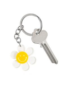 Smile Face Daisy Keychains - 12 Pc.