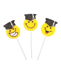 Smile Face Graduation Lollipops