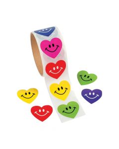 Smile Face Heart Sticker Rolls