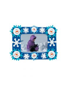 Smile Face Snowman Picture Frame Magnet Craft Kit