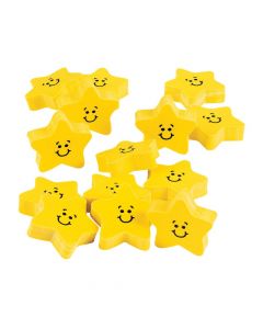 Smile Face Star Erasers