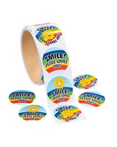 Smile Jesus Loves You Stickers