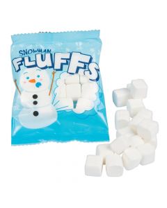 Snowman Fluffs Marshmallow Candy Fun Packs