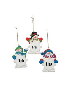 Snowman Snowflake Christmas Ornaments