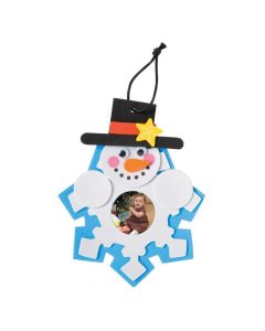 Snowman & Snowflake Picture Frame Christmas Ornament Craft Kit