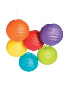Solid Color Hanging Paper Lanterns