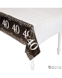 Sparkling Celebration 40TH Birthday Tablecloth