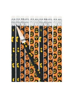 Spooky Eyes and Jack-O'-Lantern Pencils