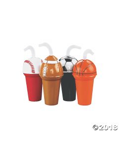 Sport Cup Assortment with Straws