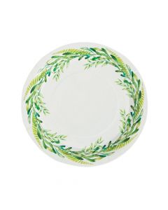 Spring Greenery Paper Dinner Plates