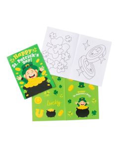 St. Patrick's Day Coloring Books with Stickers - 12 Pc.