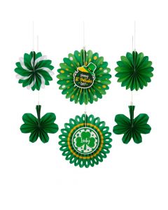 St. Patrick’s Day Hanging Paper Fan Decorations