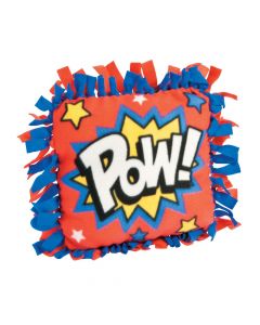 Superhero Fleece Tied Pillow Craft Kit