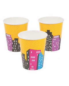 Superhero Girl Paper Cups