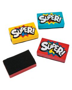 Superhero Mini Dry Erase Erasers