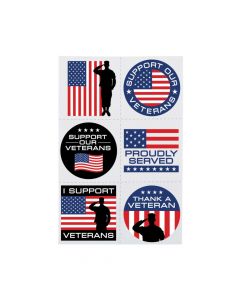 Support Our Veterans Temporary Tattoos