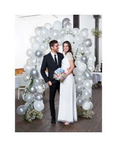 Talking Tables White and Silver Balloon Arch Kit