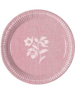 Texture Pink Flowers Paper Plates