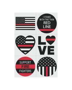 Thin Red Line Temporary Tattoos