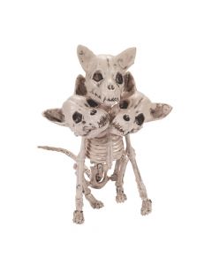 Three-Headed Dog Skeleton Halloween Decoration