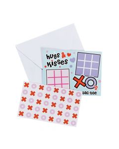 Tic-Tac-Toe Valentine Sticker Cards