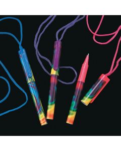 Tie-Dyed Pens on A Rope