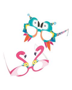 Toucan and Flamingo Party Glasses