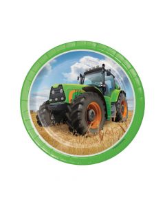Tractor Party Paper Dessert Plates