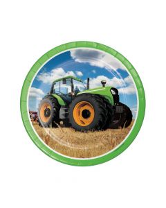 Tractor Party Paper Dinner Plates